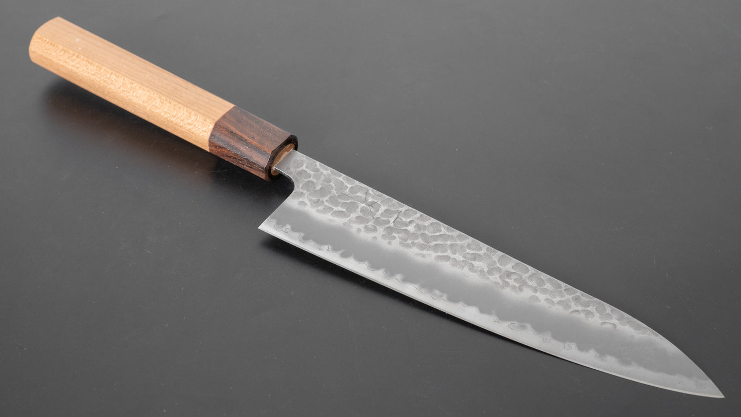 Hitohira Futana SB Migaki Tsuchime Gyuto 180mm Cherry Wood Handle - HITOHIRA