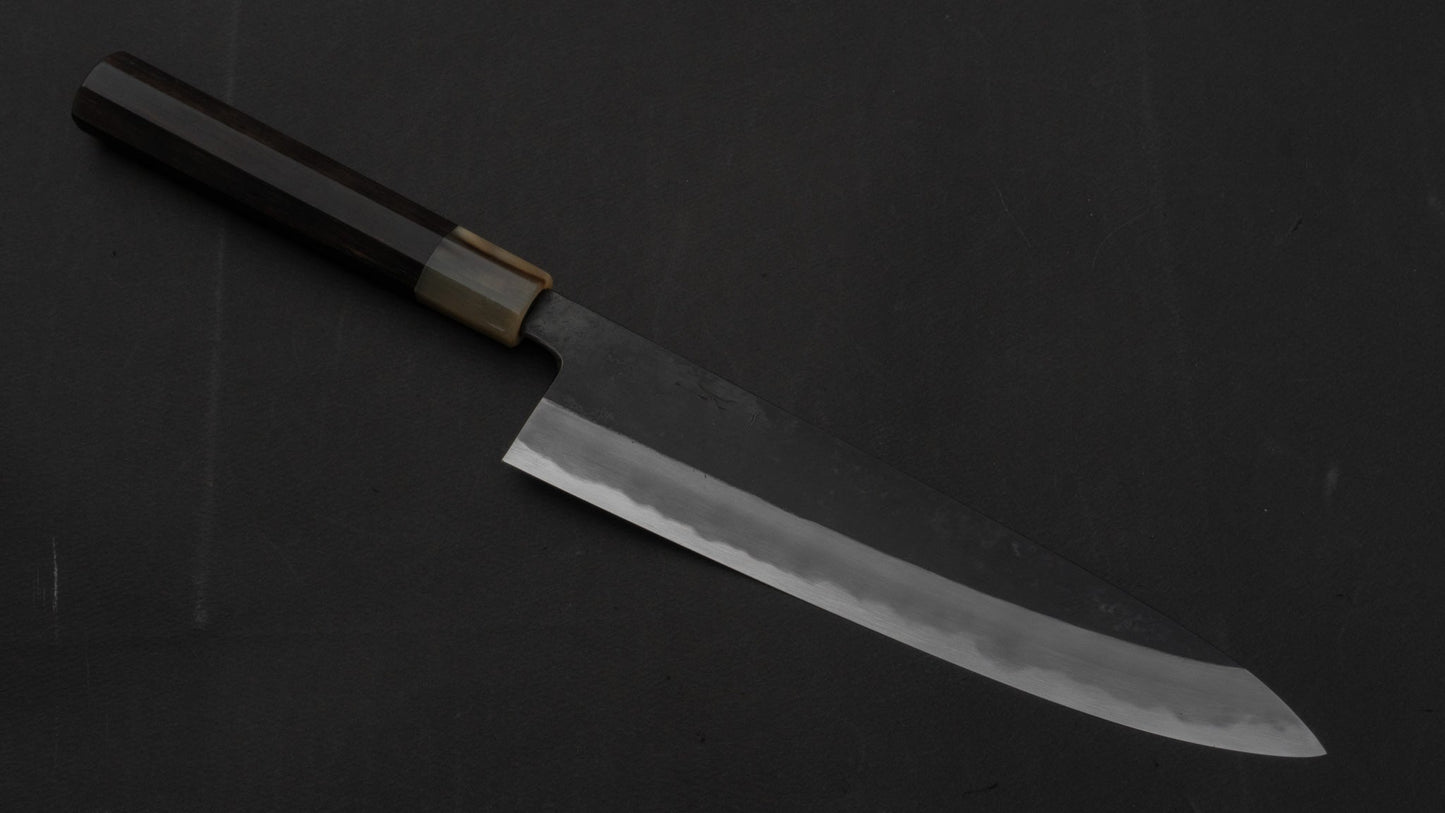 Hitohira Tanaka Kyuzo Blue #1 Kurouchi Gyuto 240mm Taihei Ebony Handle | HITOHIRA