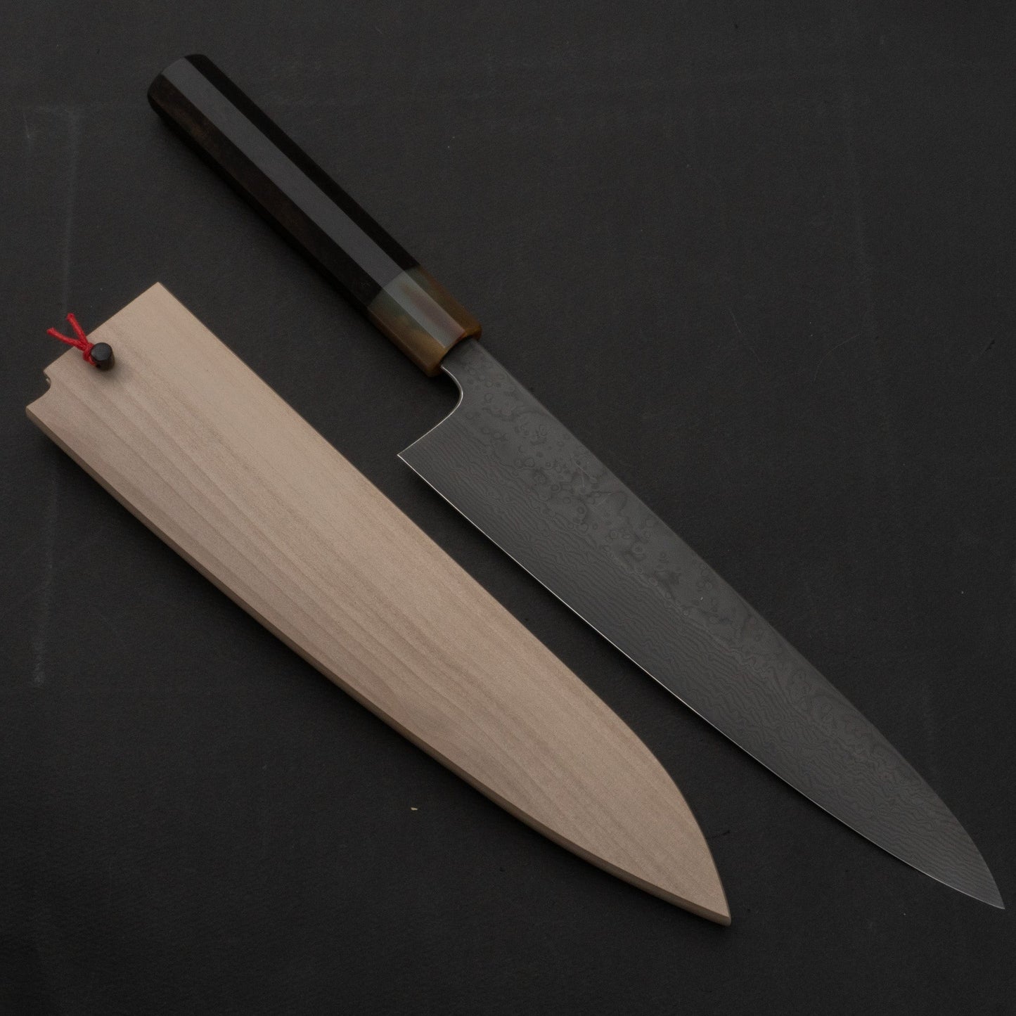 Hitohira Kambei Limited Special Coreless Damascuss Gyuto 240mm Taihei Ebony Handle (#1/ Come with Saya) | HITOHIRA