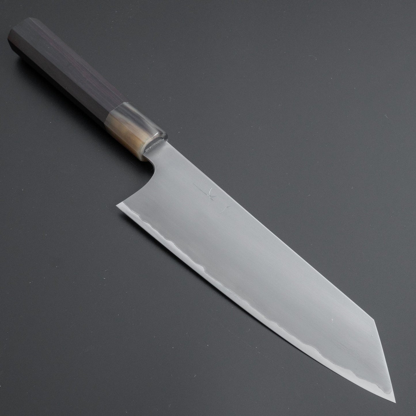 Hitohira Togashi White #1 Stainless Clad Kasumi Kiritsuke Gyuto 210mm Ebony Handle - HITOHIRA