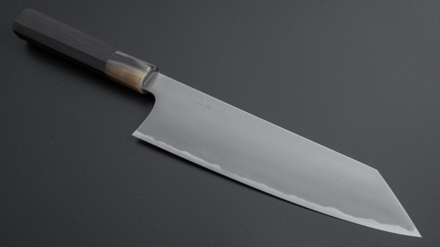 Hitohira Togashi White #1 Stainless Clad Kasumi Kiritsuke Gyuto 210mm Ebony Handle - HITOHIRA