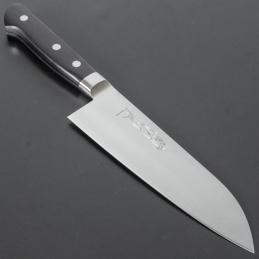 Hitohira Imojiya Blue #2 Stainless Clad Santoku 165mm Pakka Handle - HITOHIRA