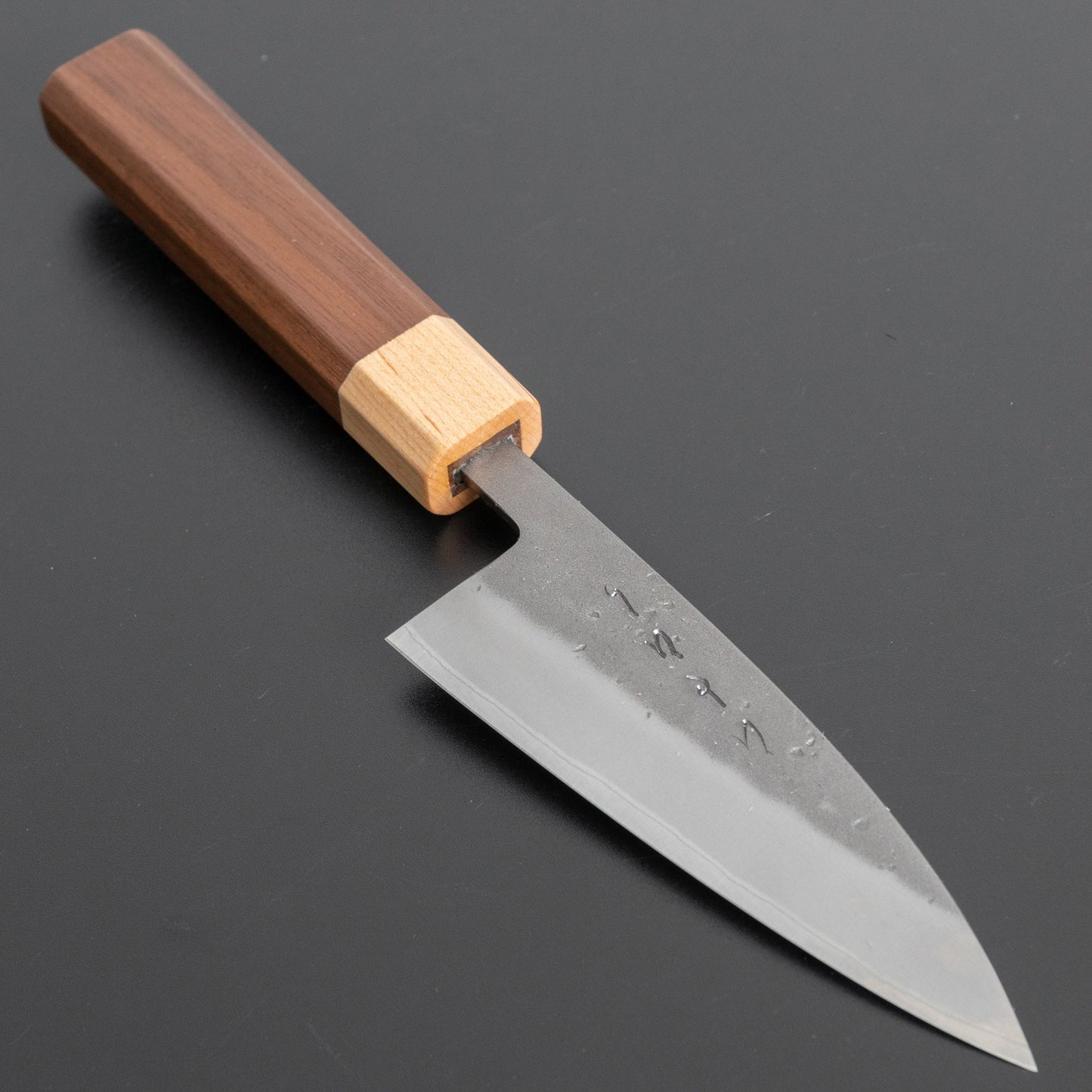 Hitohira TD Blue #2 Stainless Clad Nashiji Utility 105mm Walnut Handle - HITOHIRA