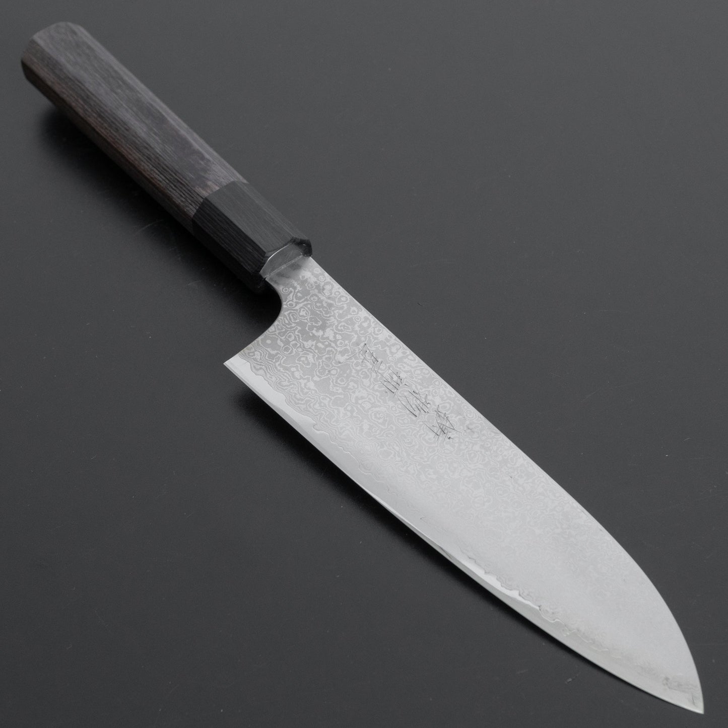 Hitohira Imojiya TH Damascus Santoku 180mm Pakka Handle (Gray) - HITOHIRA