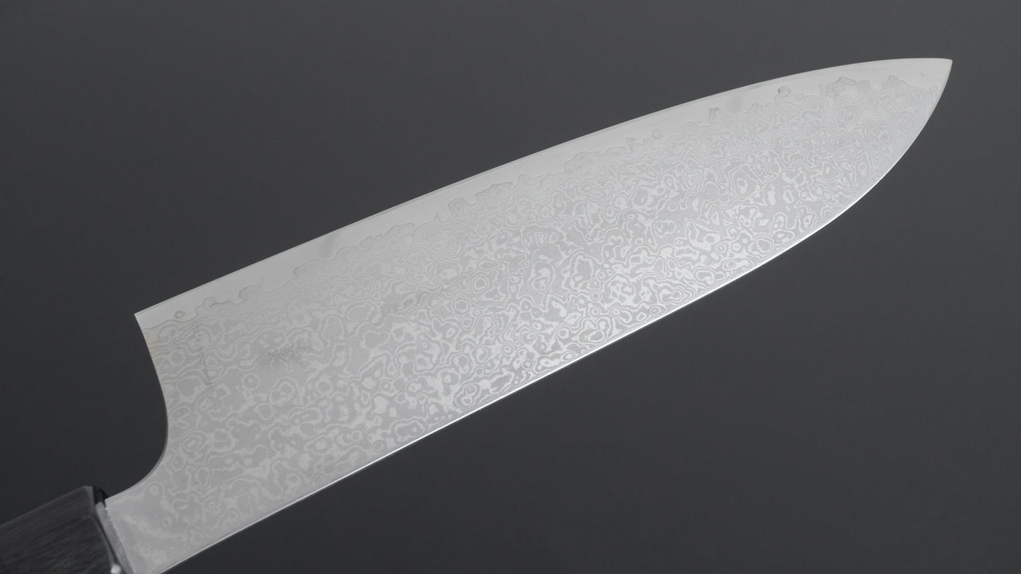 Hitohira Imojiya TH Damascus Santoku 180mm Pakka Handle (Gray) - HITOHIRA