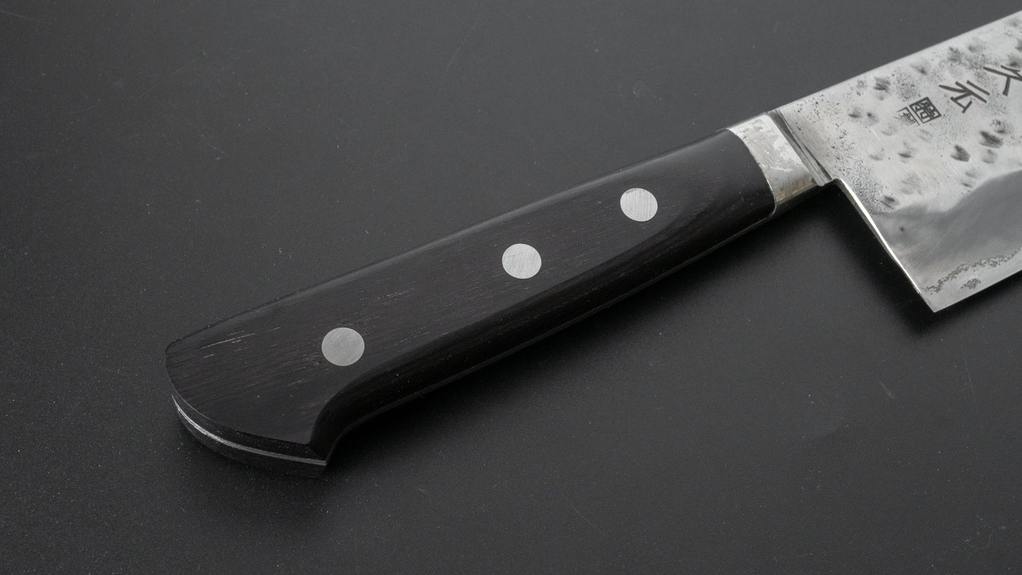 Morihei Hisamoto White #1 Tsuchime Stainless Clad Gyuto 210mm Pakka Handle (Fine Finish) - HITOHIRA