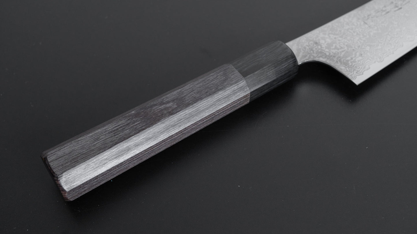 Hitohira Imojiya TH Damascus Kiritsuke Gyuto 210mm Pakka Handle (Gray) - HITOHIRA