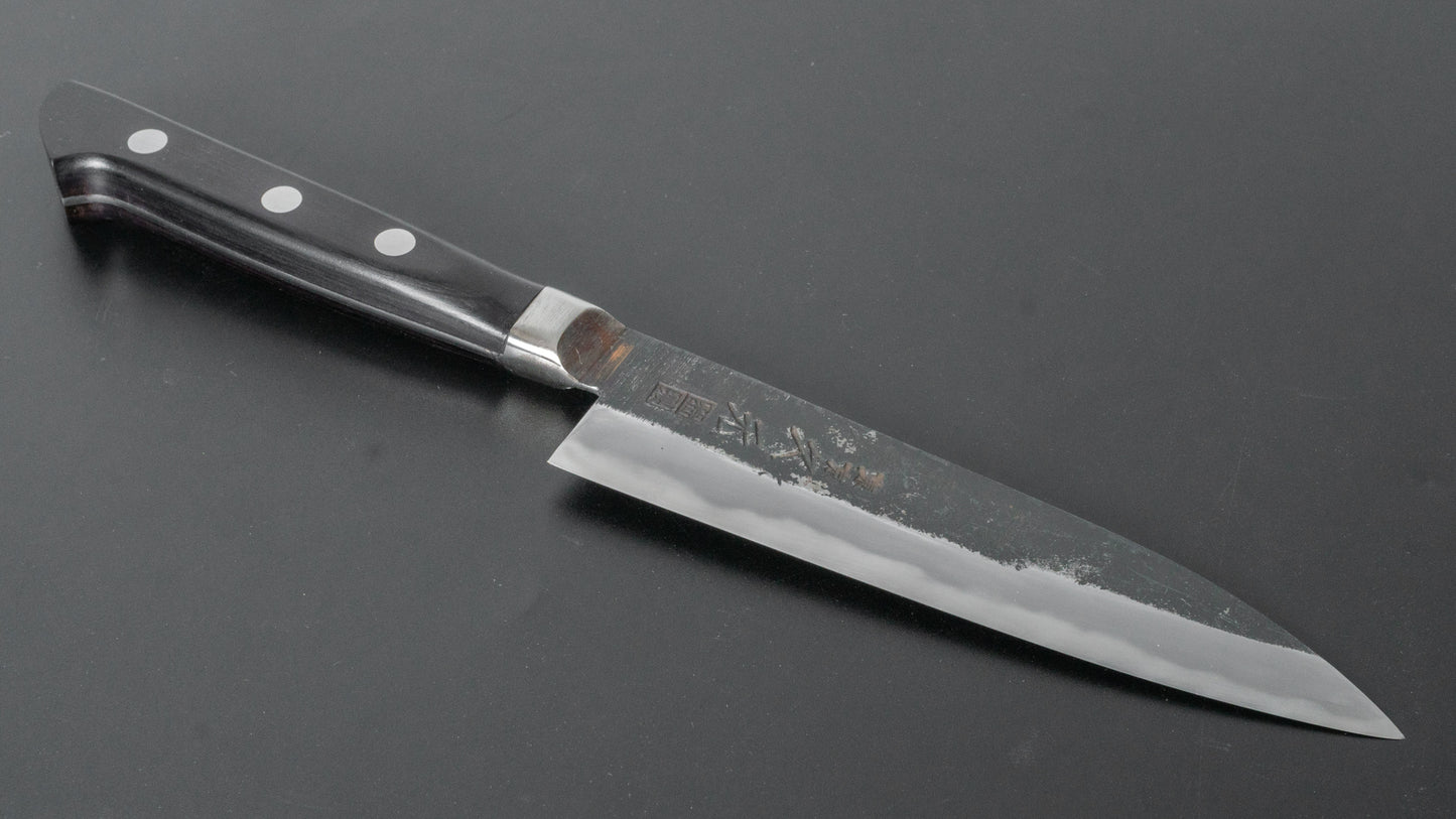 Morihei Hisamoto Kurouchi White #1 Petty 135mm Pakka Handle (Fine Finish) - HITOHIRA