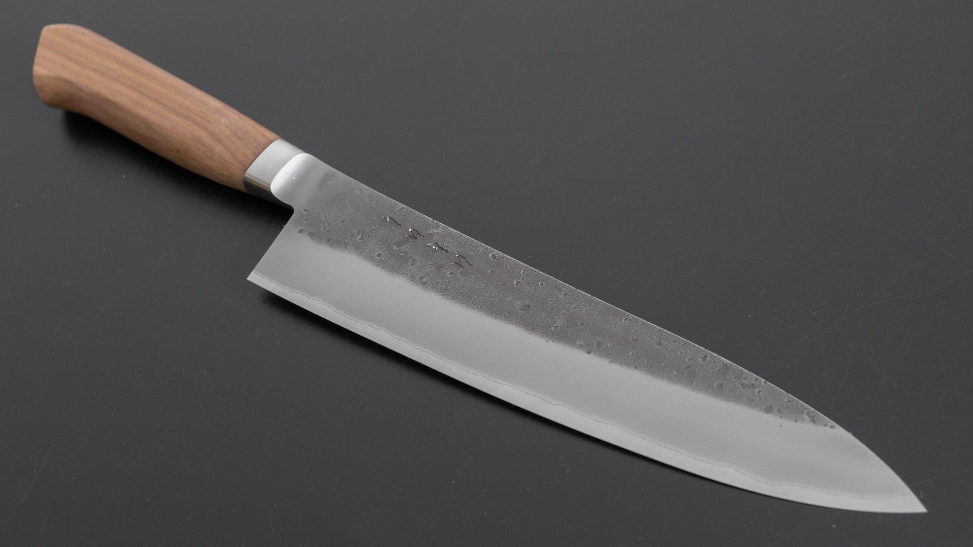 Hitohira TD Blue #2 Stainless Clad Nashiji Yo Gyuto 210mm Walnut Handle - HITOHIRA