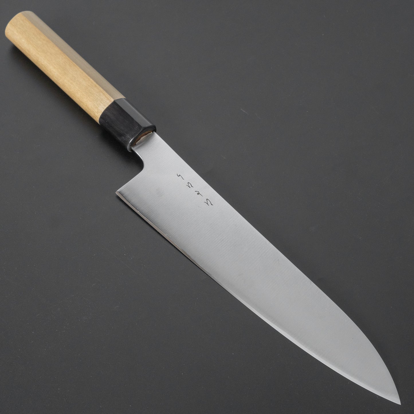 Hitohira KH Stainless Gyuto 210mm Ho Wood Handle (D-Shape) - HITOHIRA