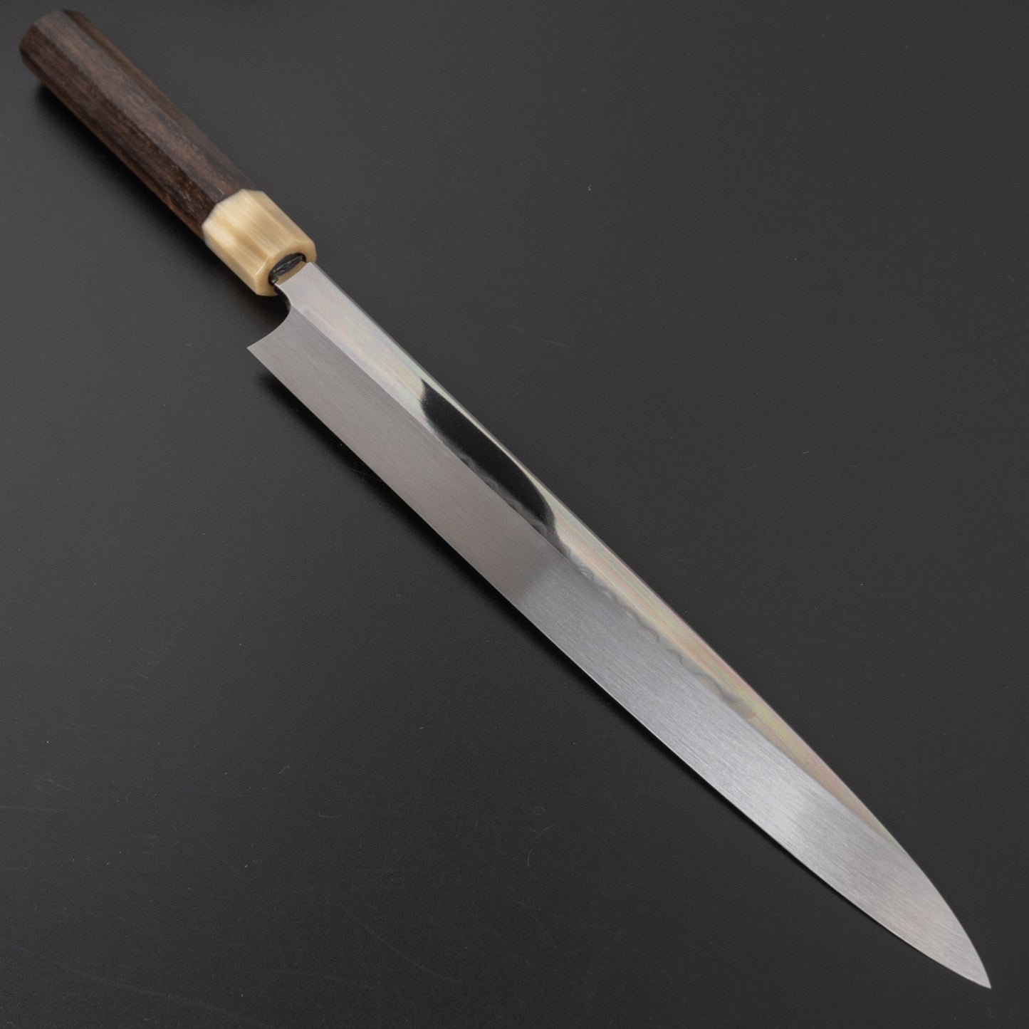 Hitohira Togashi Kambei White #1 Mizu Honyaki Yanagiba 300mm Taihei Ebony Handle (Limited/ Saya/ #004) | HITOHIRA