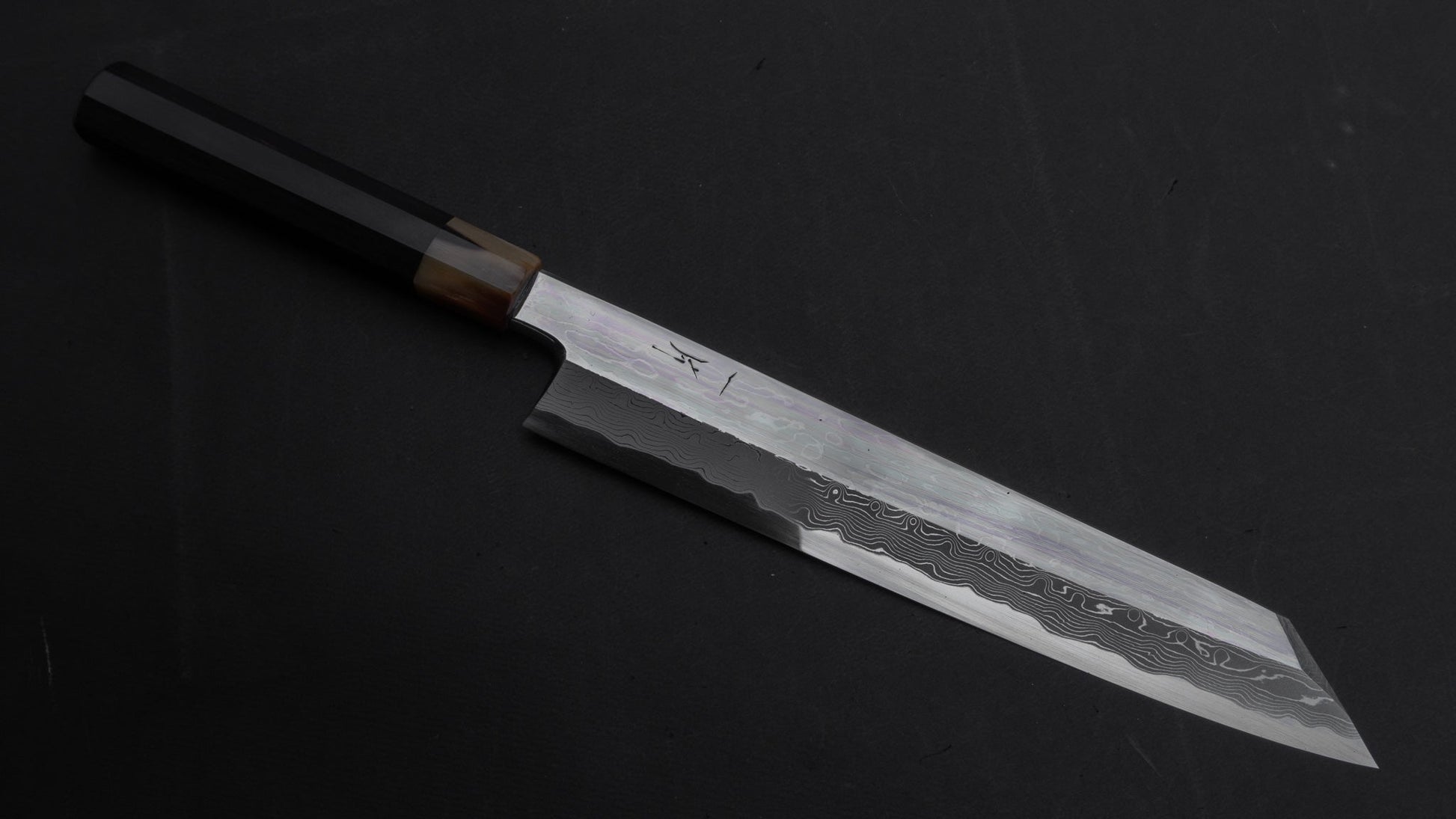 Hitohira Kikuchiyo Mosuke Enmon White #1 Kiritsuke 270mm Taihei Ebony Handle (Saya) | HITOHIRA