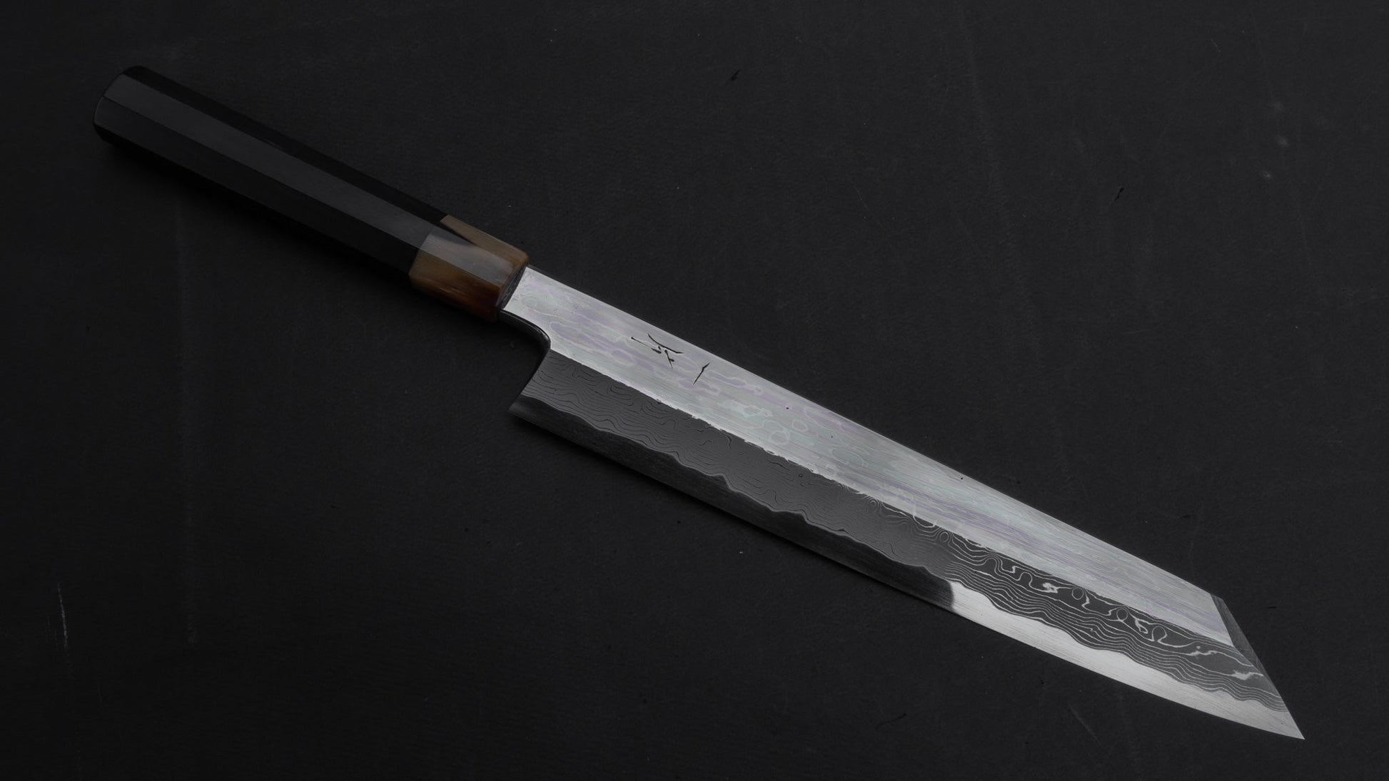 Hitohira Kikuchiyo Mosuke Enmon White #1 Kiritsuke 270mm Taihei Ebony Handle (Saya) | HITOHIRA