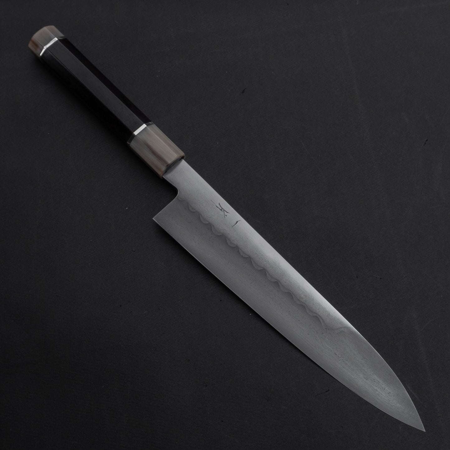 Hitohira Shiraki Yohei Blue #1 Mizu-Honyaki Limited Gyuto 240mm Taihei Ebony Handle (#1) | HITOHIRA