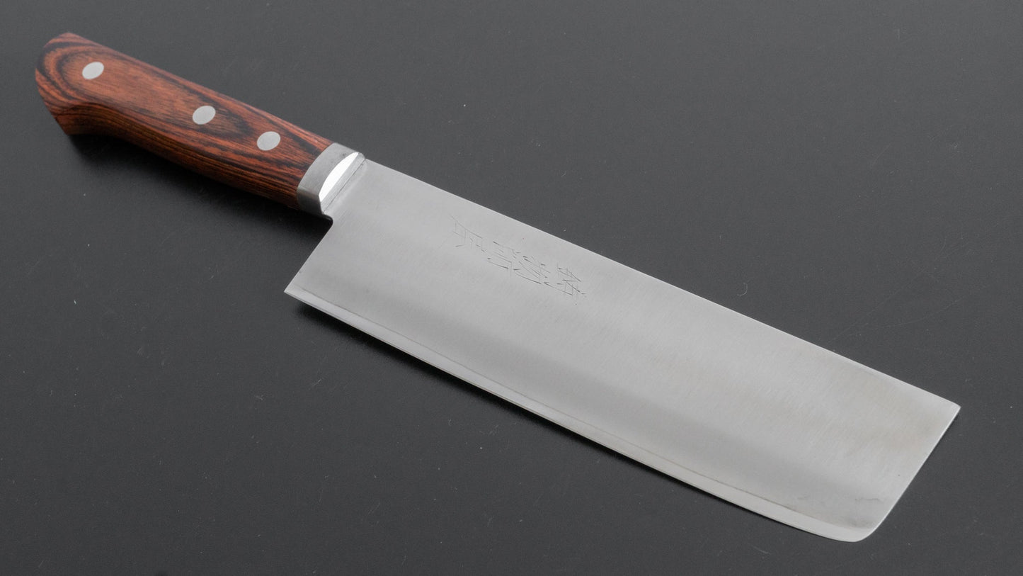 Hitohira Imojiya MZ VG-1 Nakiri 165mm Imitation Mahogany Handle - HITOHIRA