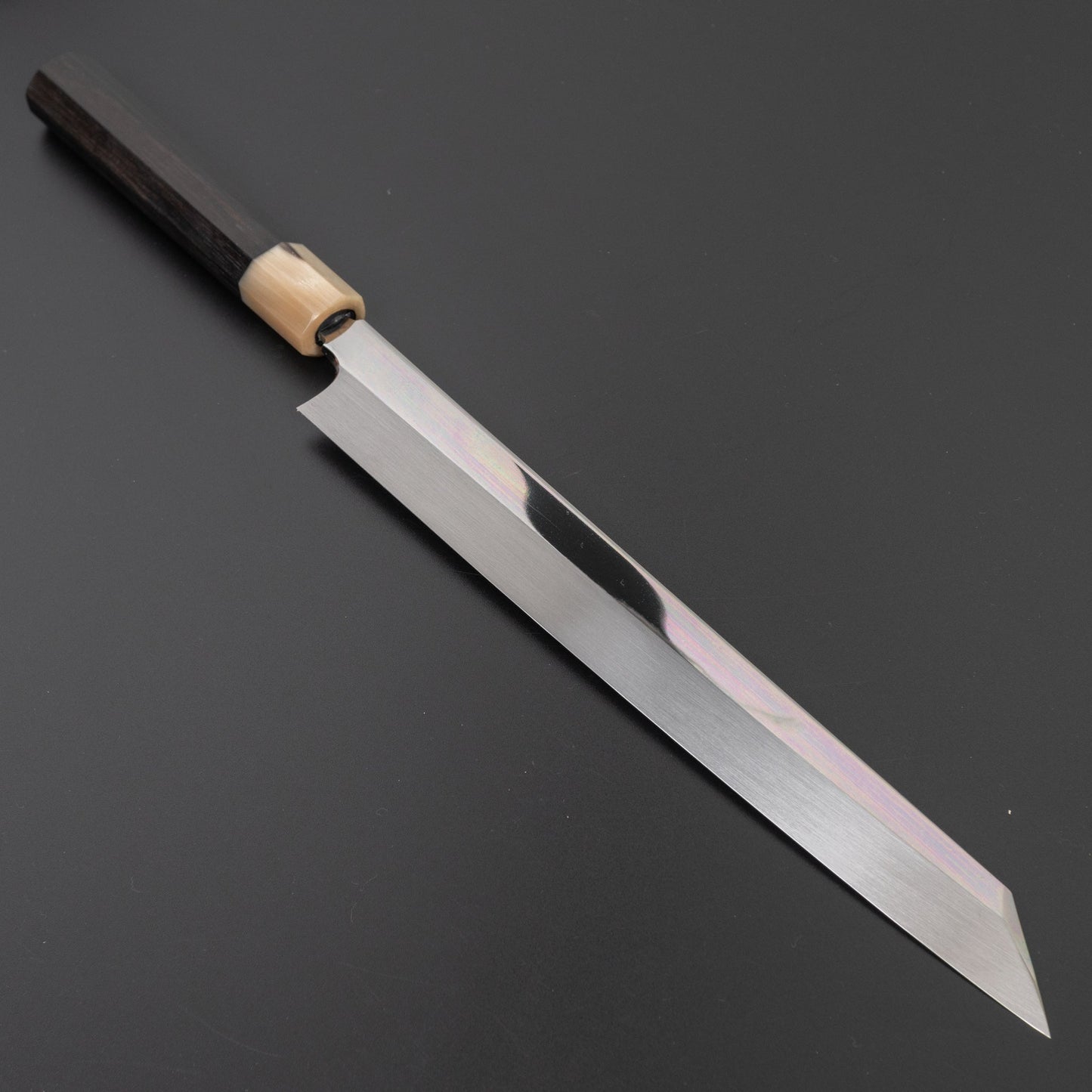 Hitohira Togashi Kambei White #1 Mizu Honyaki Kiritsuke Yanagiba 270mm Taihei Ebony Handle (Limited/ Saya/ #006) | HITOHIRA