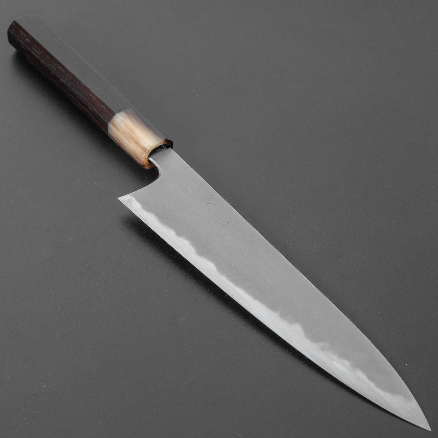 Hitohira Tanaka Yohei Blue #1 Kasumi Gyuto 210mm Ebony Handle - HITOHIRA