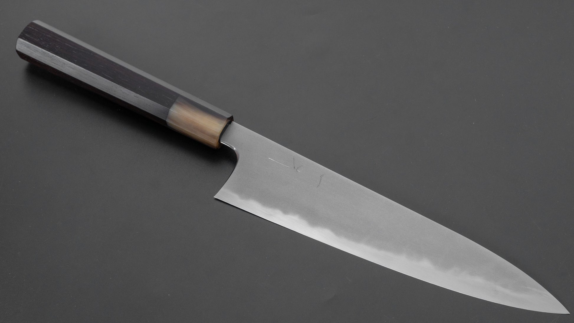 Hitohira Tanaka Yohei Blue #1 Kasumi Gyuto 210mm Ebony Handle - HITOHIRA