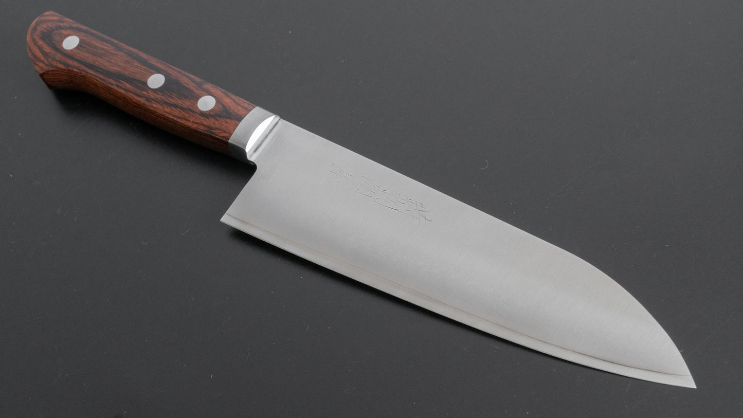 Hitohira Imojiya MZ VG-1 Santoku 165mm Imitation Mahogany Handle - HITOHIRA