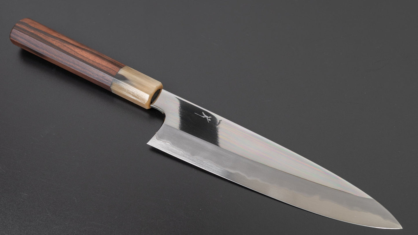 Hitohira Togashi Blue #1 Stainless Clad Gyuto 210mm Taihei Ebony Handle (Mirror Polished/ Saya) | HITOHIRA