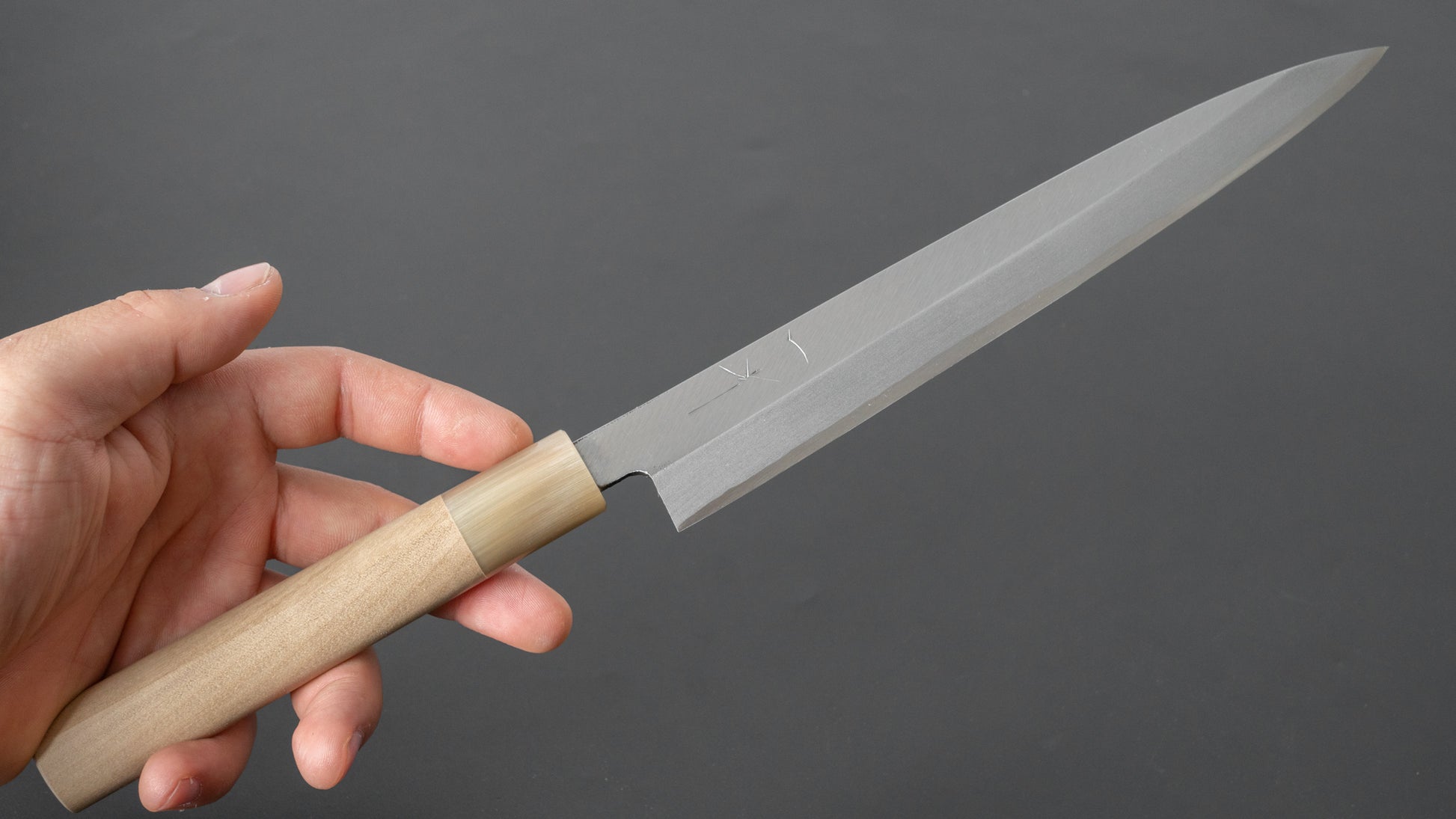 Hitohira Gorobei White #3 Yanagiba 210mm Ho Wood Handle (D-Shape) - HITOHIRA