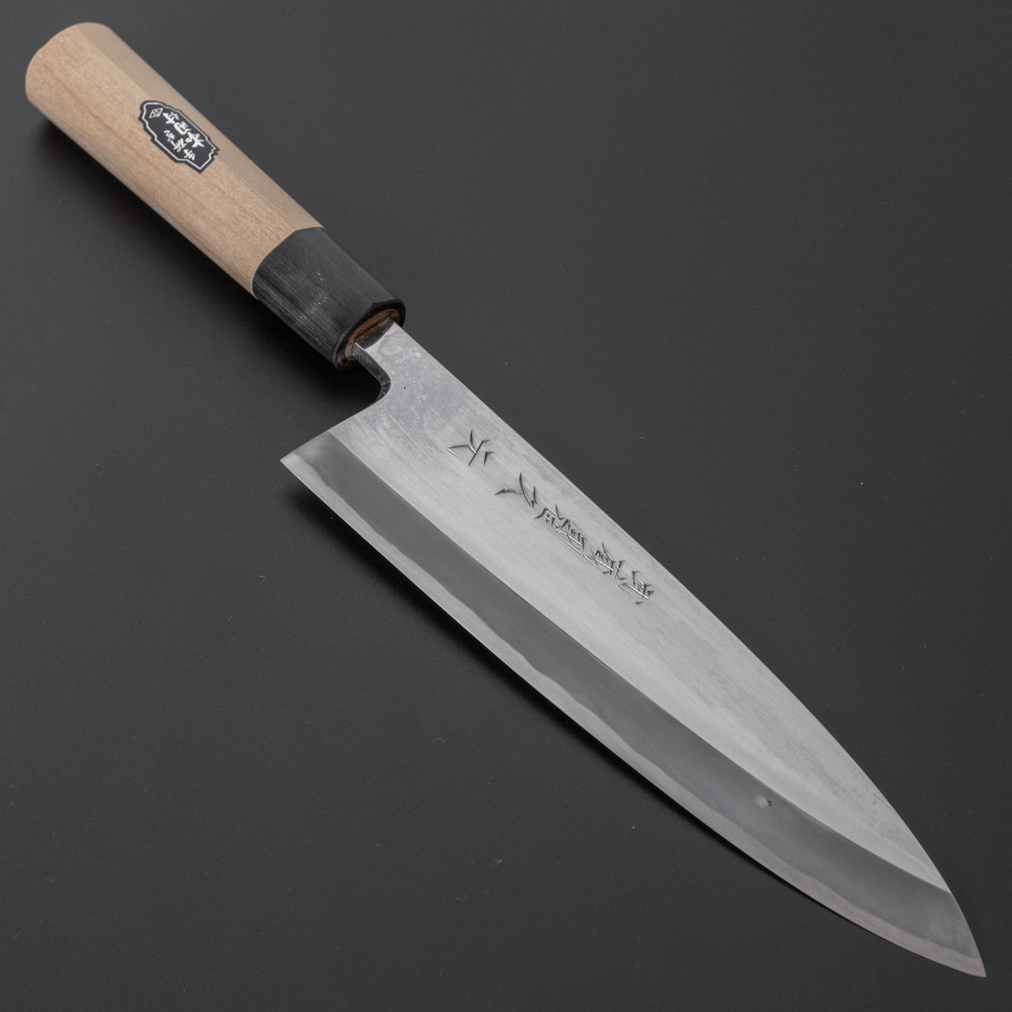 Morihei Hisamoto Mirror Polished Blue #2 Ai Deba 210mm Ho Wood Handle - HITOHIRA