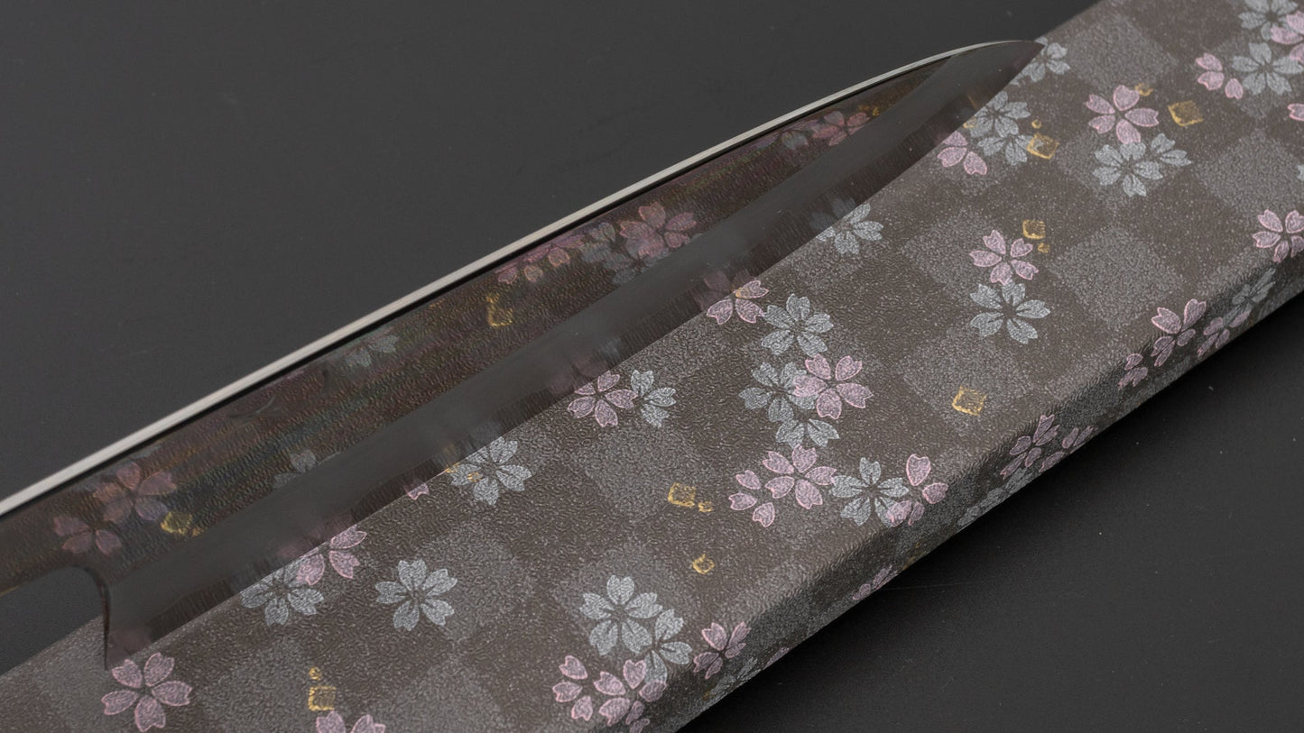 Hitohira Togashi Blue #1 Stainless Clad Gyuto 210mm Taihei Ebony Handle (Mirror Polished/ Saya) | HITOHIRA