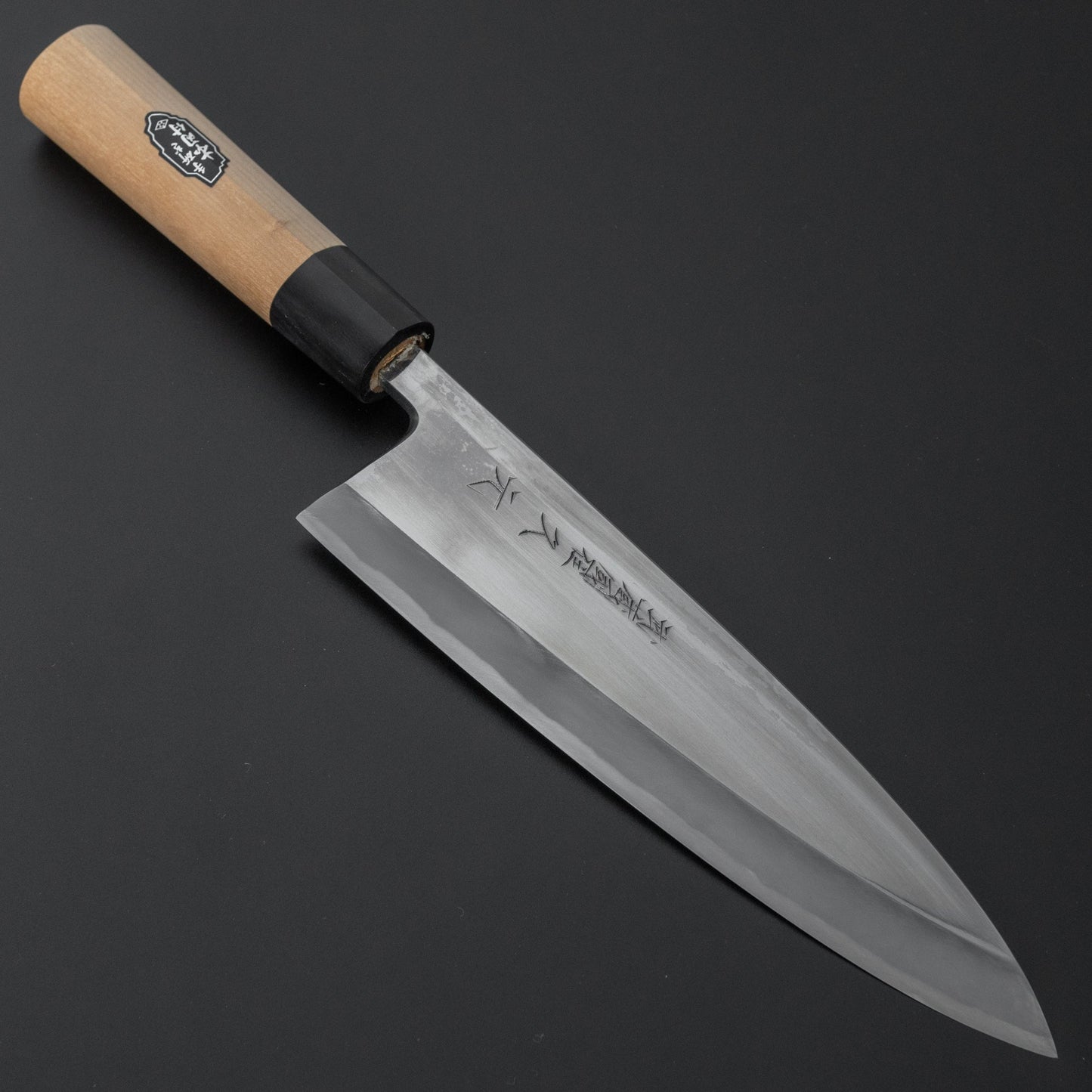 Morihei Hisamoto Mirror Polished Blue #2 Ai Deba 225mm Ho Wood Handle - HITOHIRA