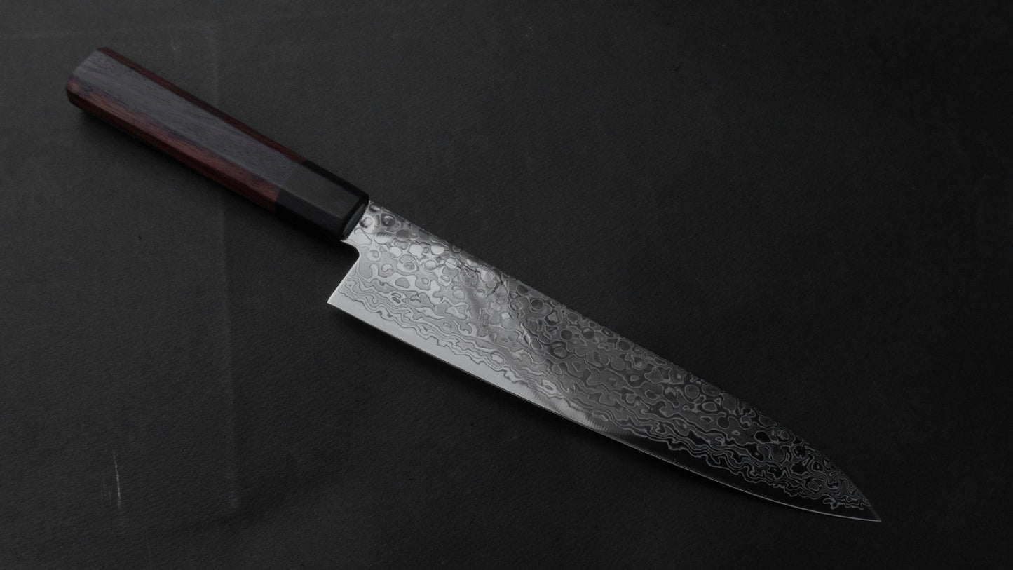 Hitohira HG Damascus Gyuto 210mm Rosewood Handle (Original Handle) | HITOHIRA