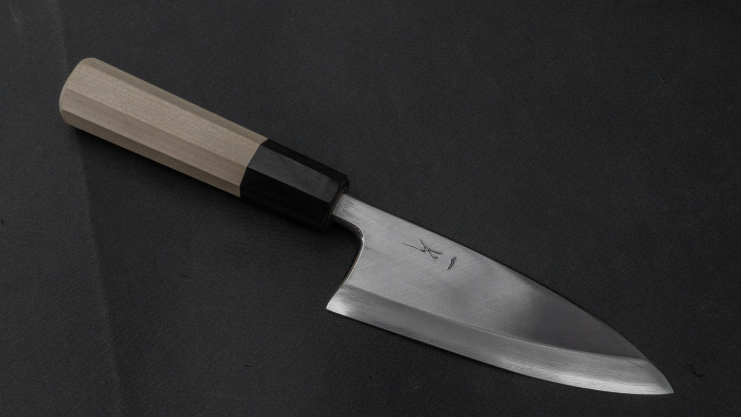 Hitohira Kikuchiyo Mosuke Silver #3 Deba 120mm Ho Wood Handle (Saya) | HITOHIRA