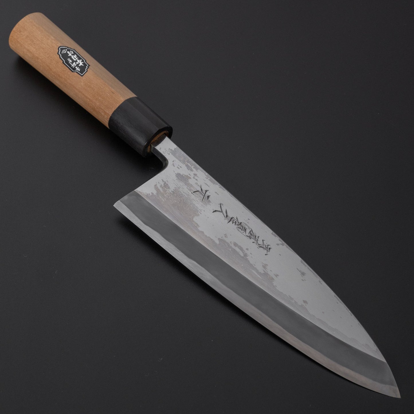 Morihei Hisamoto Mirror Polished Blue #2 Deba 210mm Ho Wood Handle - HITOHIRA