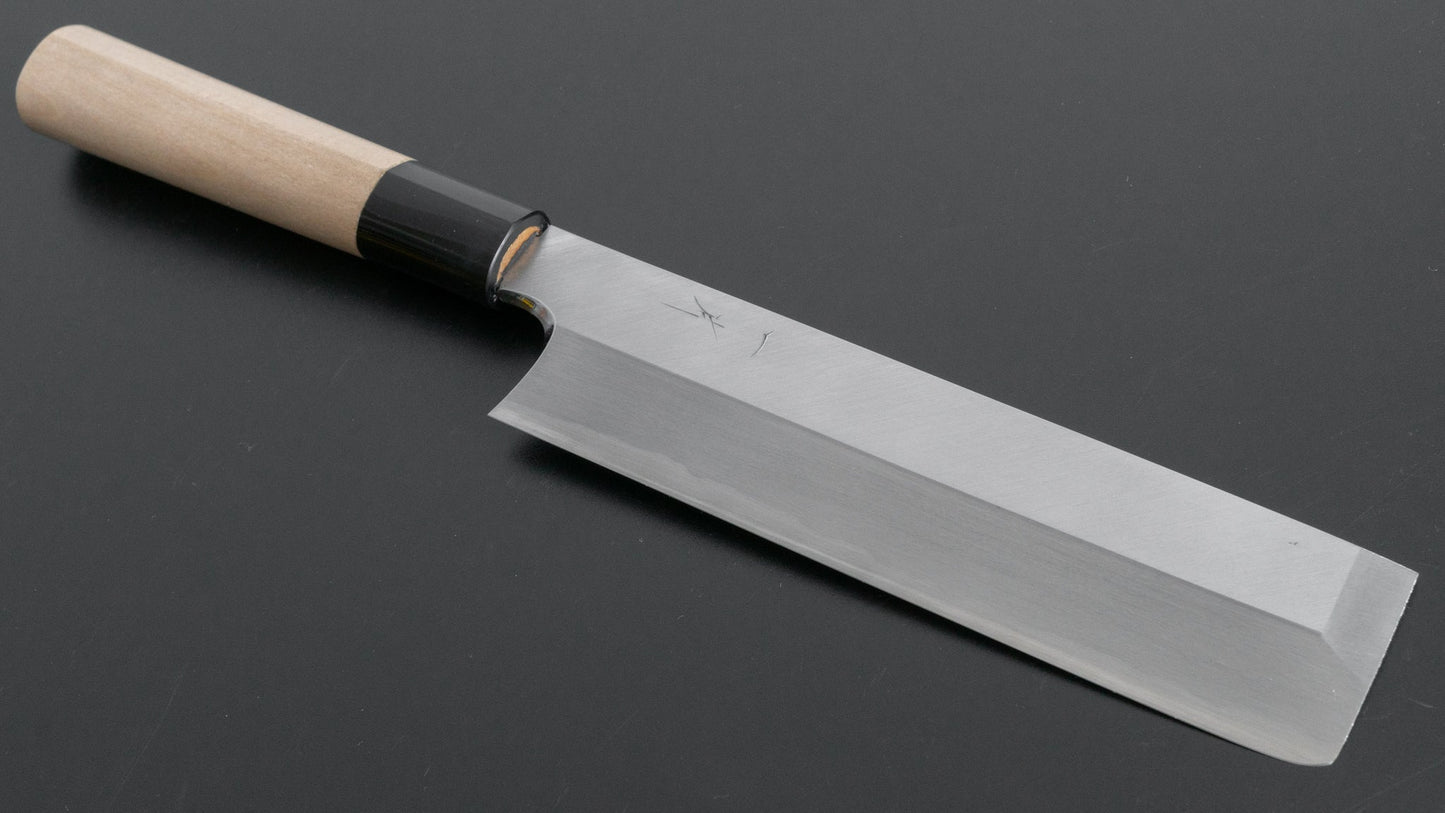 Hitohira Kikuchiyo Manzo White #3 Usuba 180mm Ho Wood Handle (D-Shape) - HITOHIRA