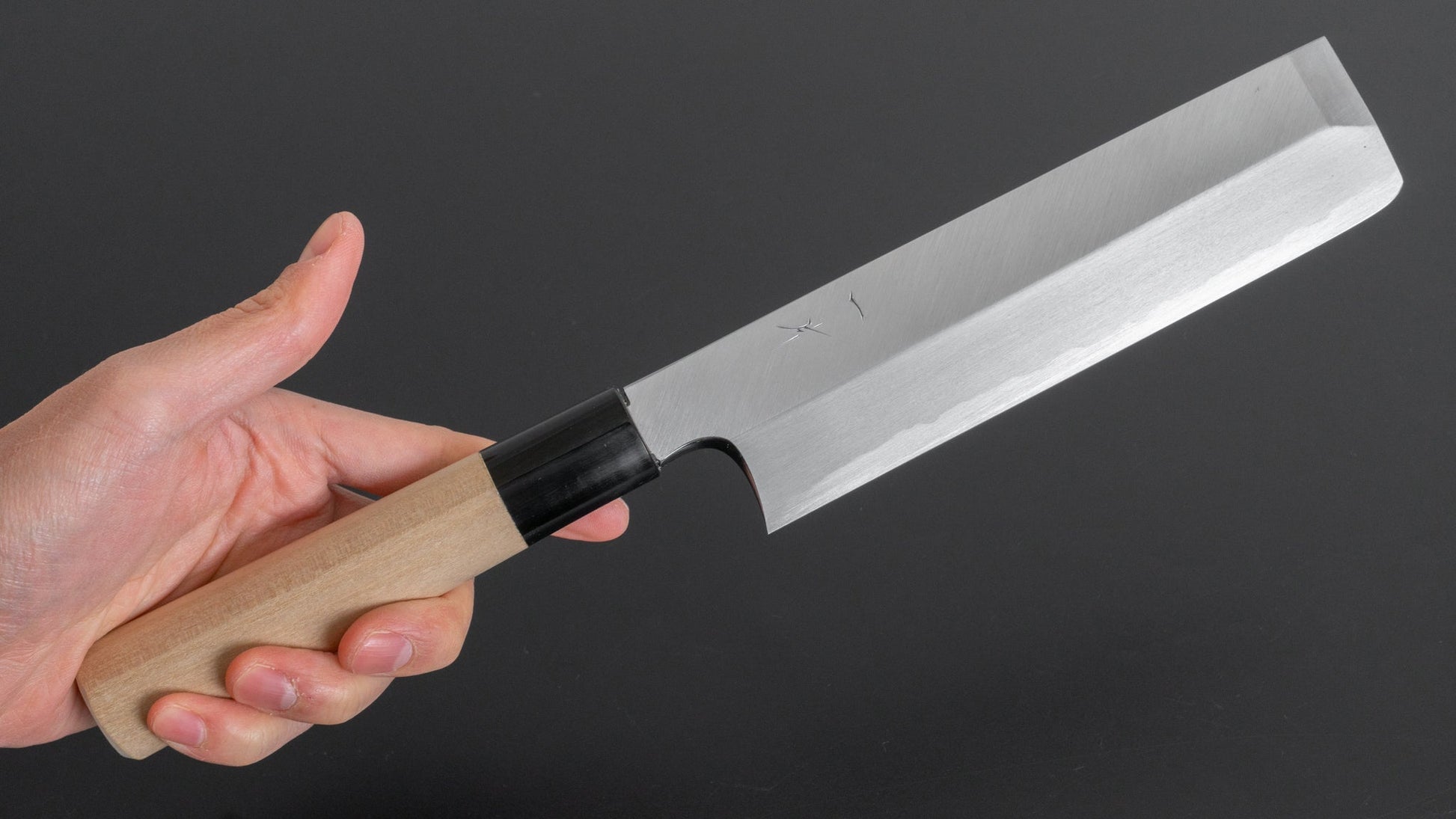 Hitohira Kikuchiyo Manzo White #3 Usuba 180mm Ho Wood Handle (D-Shape) - HITOHIRA