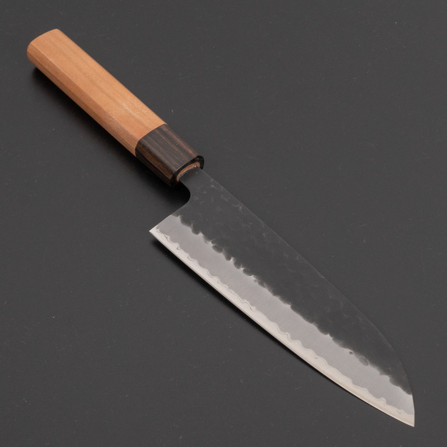 Hitohira Futana SB Kuro Tsuchime Santoku 170mm Cherry Wood Handle | HITOHIRA