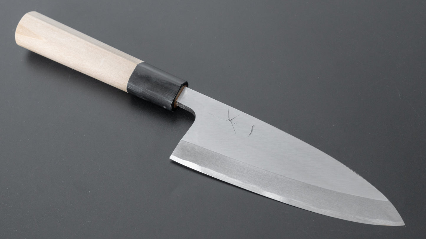 Hitohira Gorobei White #3 Deba 135mm Ho Wood Handle (D-Shape) - HITOHIRA