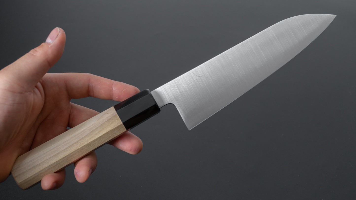 Hitohira Ashi Swedish Stainless Santoku 165mm Ho Wood Handle - HITOHIRA