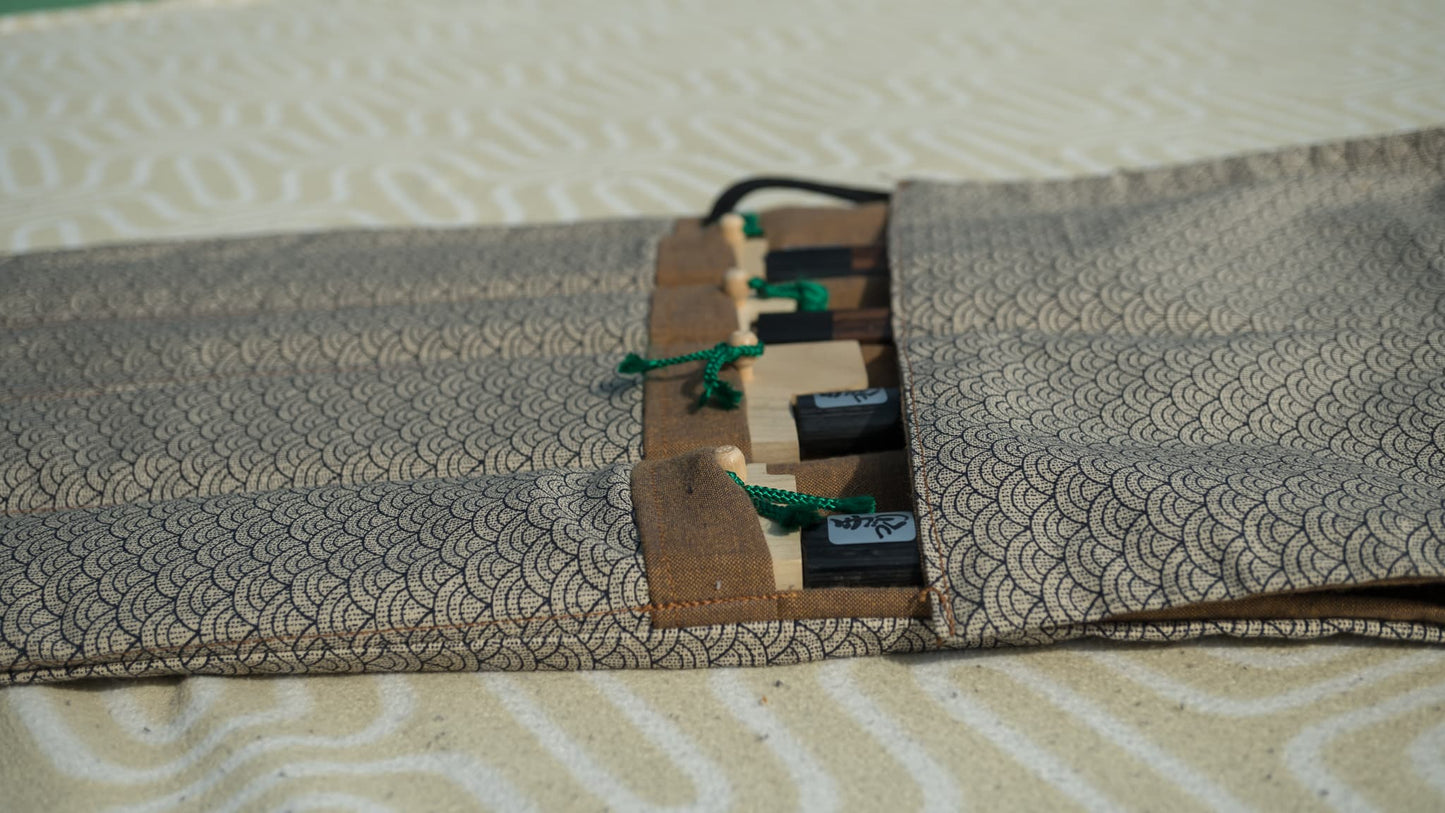 Hitohira Wagara Knife Roll Small (4 Pocket) - HITOHIRA