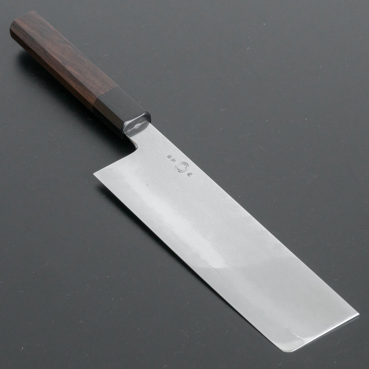 Takada no Hamono Silver #3 Suiboku Nakiri 180mm Rosewood Handle - HITOHIRA