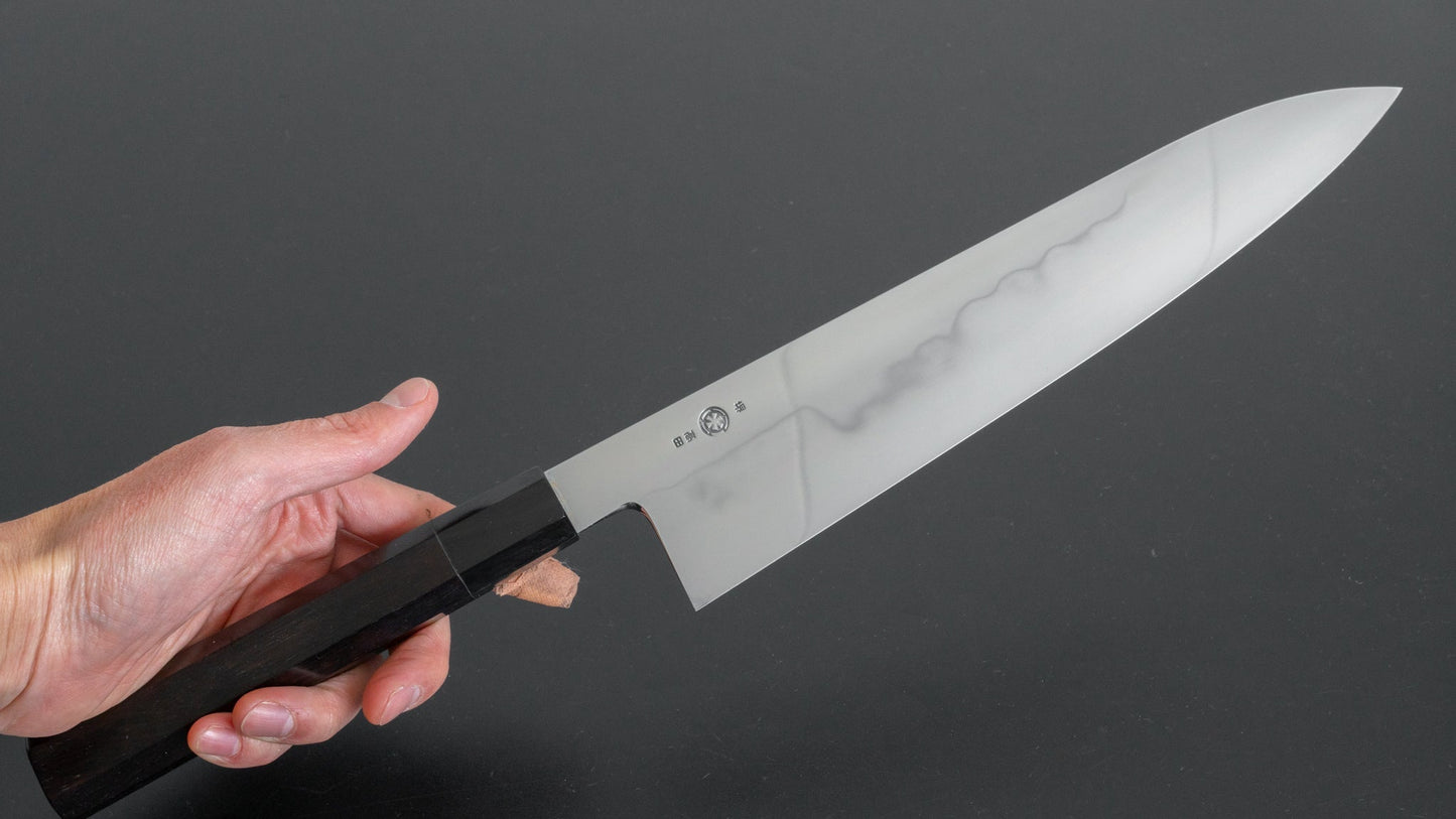 Takada no Hamono Mizu Honyaki White #2 Gyuto 270mm Ebony Handle - HITOHIRA