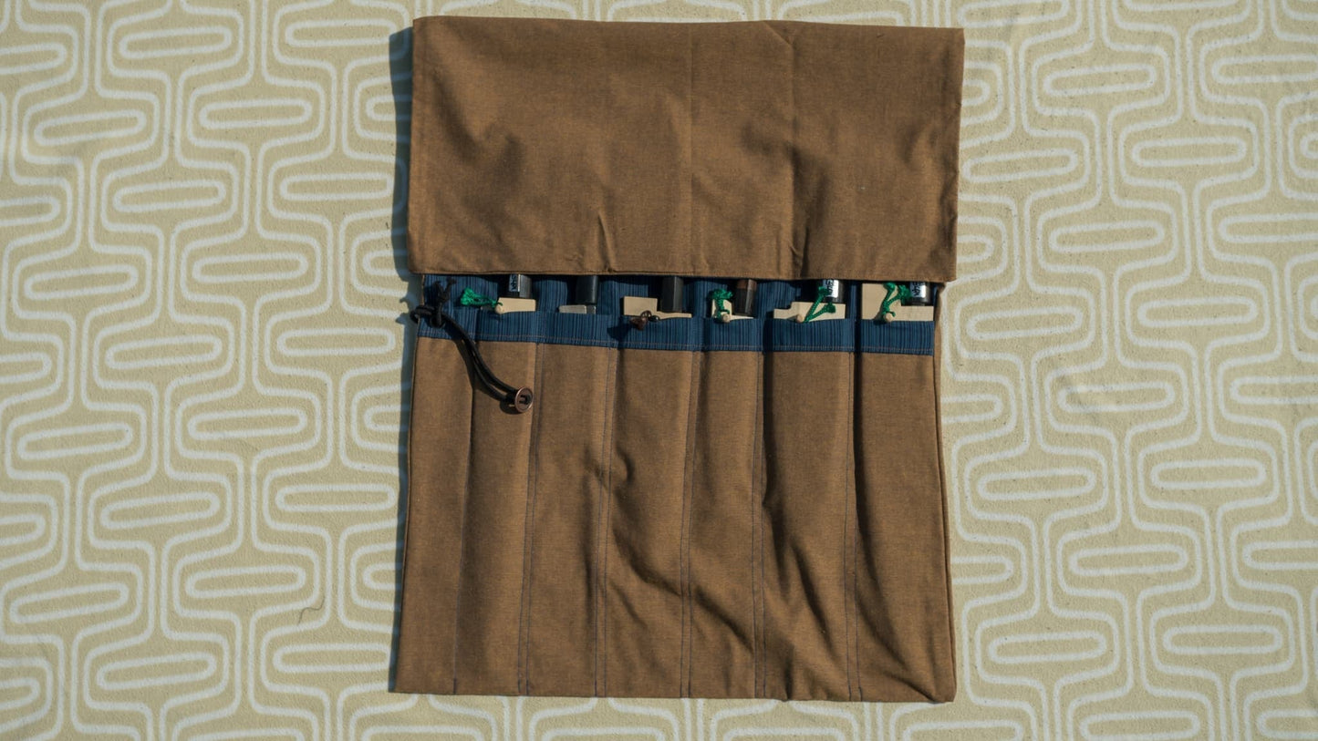 Hitohira Wagara Knife Roll Medium (6 Pocket) - HITOHIRA