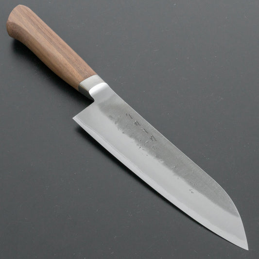 Hitohira TD Blue #2 Stainless Clad Nashiji Yo Santoku 170mm Walnut Handle - HITOHIRA