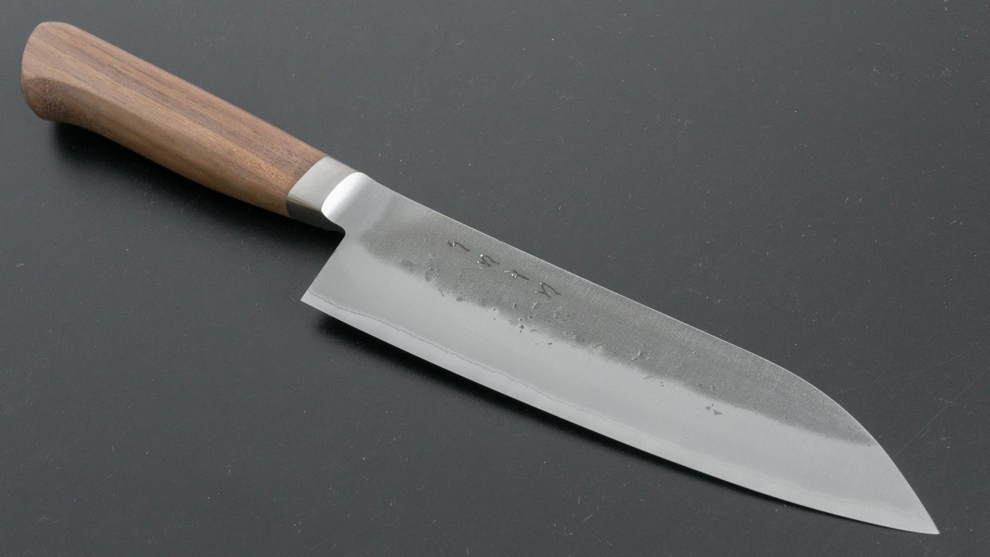 Hitohira TD Blue #2 Stainless Clad Nashiji Yo Santoku 170mm Walnut Handle - HITOHIRA