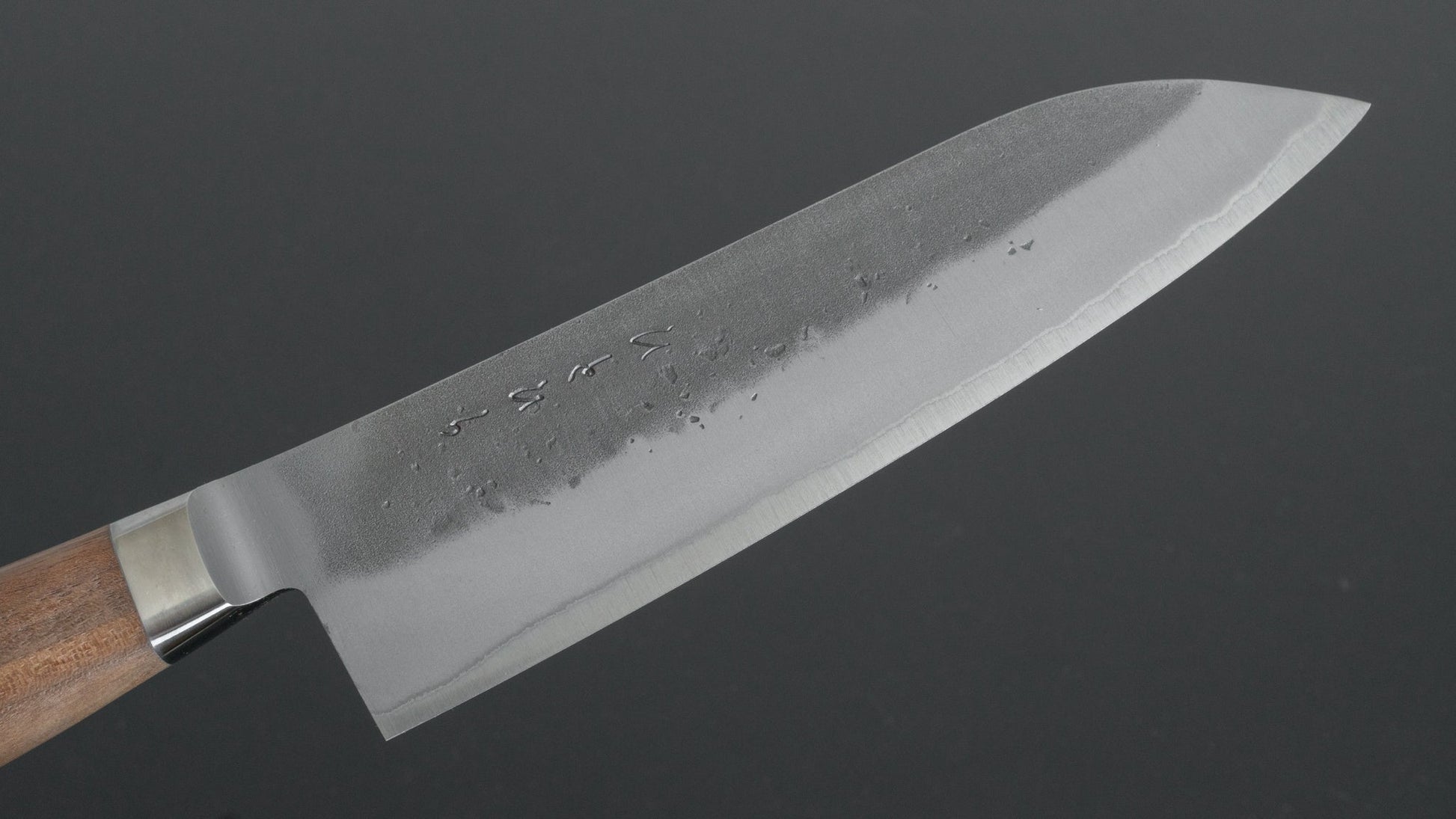 Hitohira TD Blue #2 Stainless Clad Nashiji Yo Santoku 170mm Walnut Handle - HITOHIRA