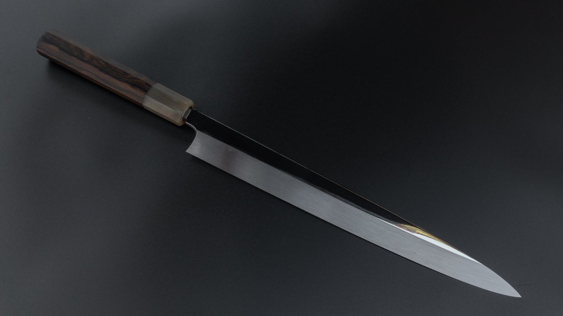 Hitohira Togashi Kambei White #1 Mizu Honyaki Yanagiba 300mm Ziricote Handle (Saya) | HITOHIRA