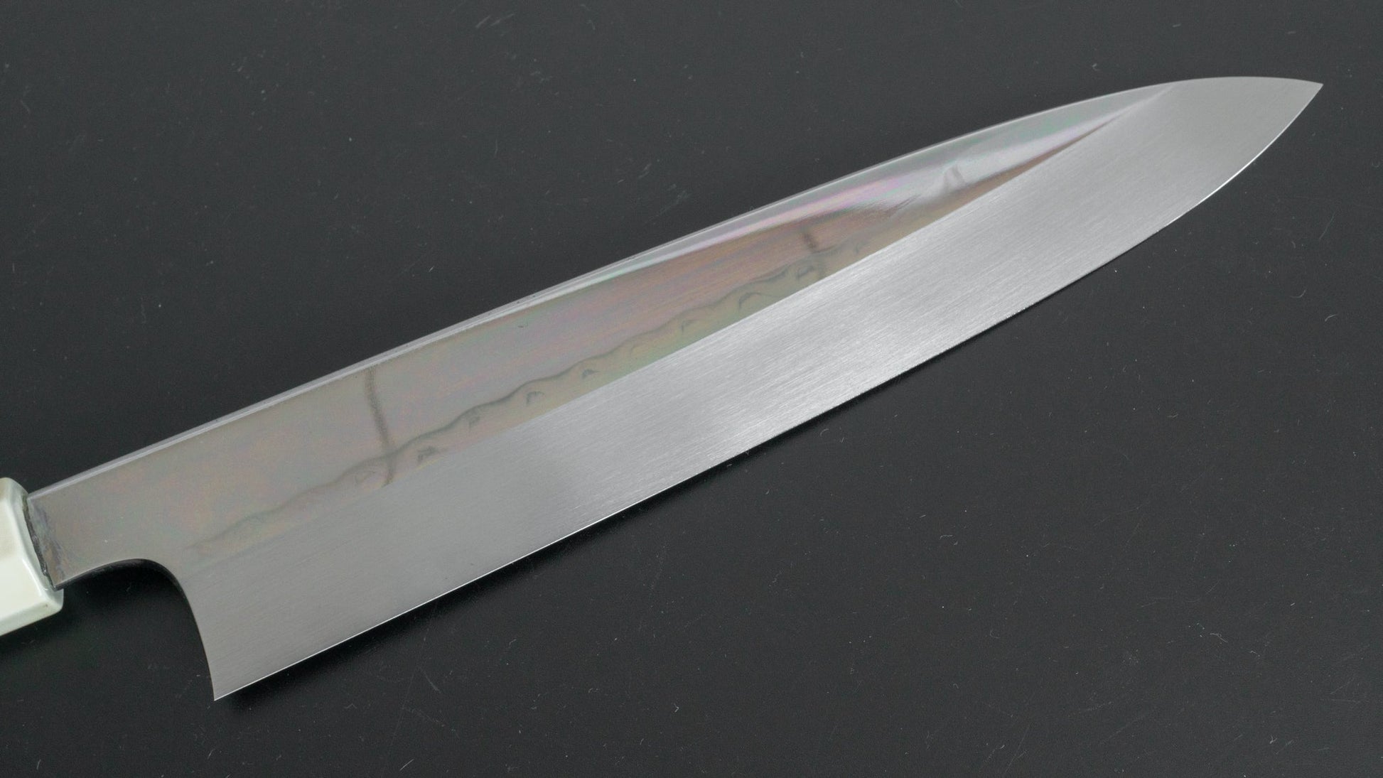 Hitohira Kikuchiyo Kambei Mizu Honyaki White #2 Gyuto 240mm Lacquered Handle (Limited/ Lacquered Saya) - HITOHIRA