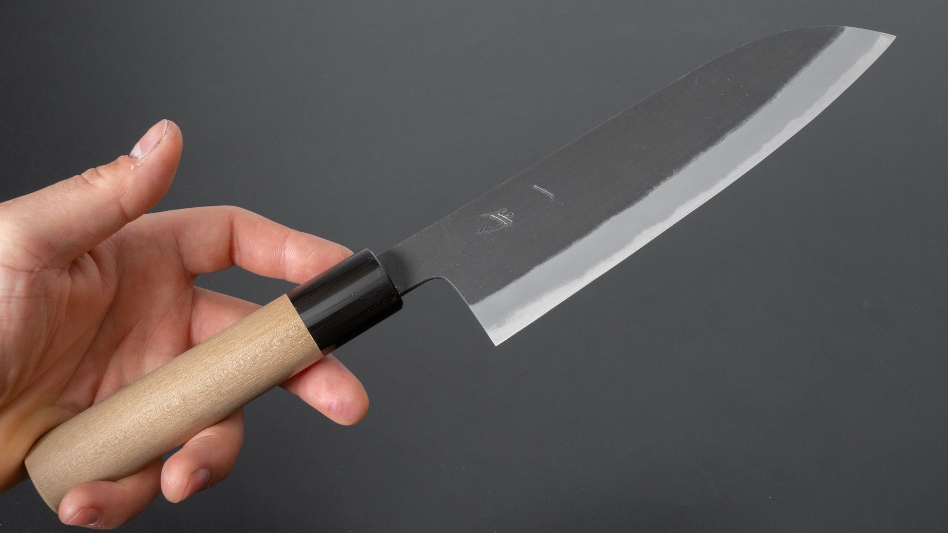 Hitohira Hinode Kurouchi White #2 Santoku 180mm Ho Wood Handle - HITOHIRA