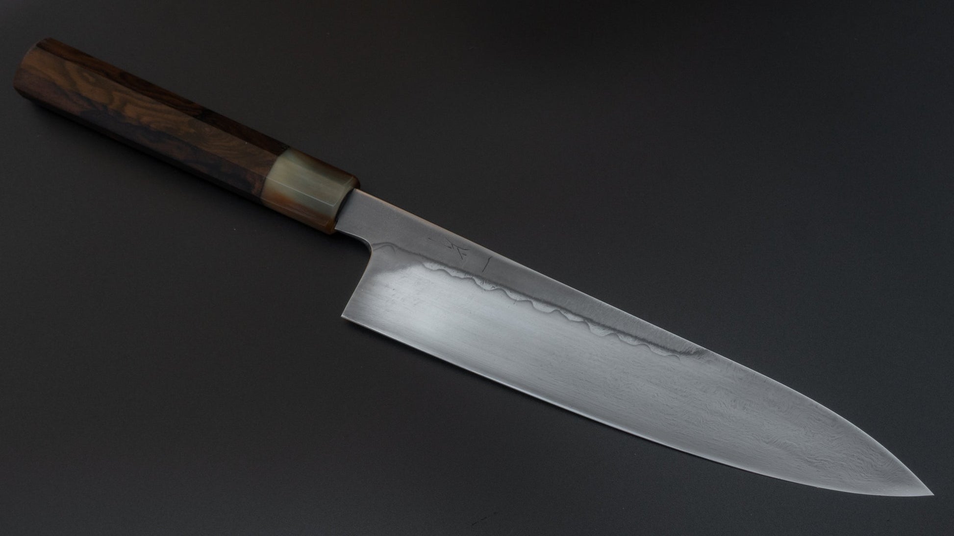 Hitohira Togashi Yohei Blue #2 Mizu Honyaki Gyuto 240mm Ziricote Handle (#002/ Saya) | HITOHIRA