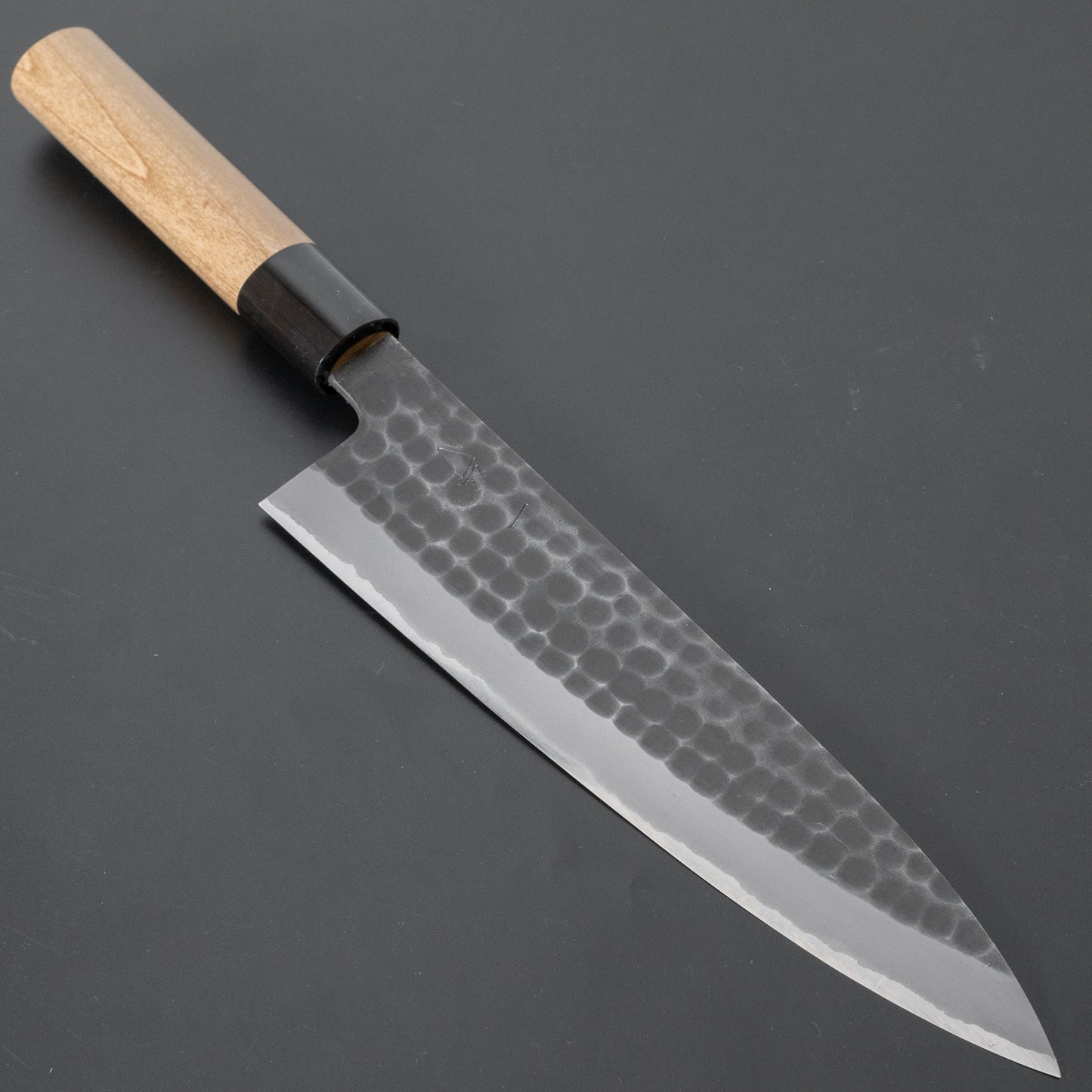 Hitohira Hinode Tsuchime White #2 Stainless Clad Gyuto 210mm Ho Wood Handle - HITOHIRA