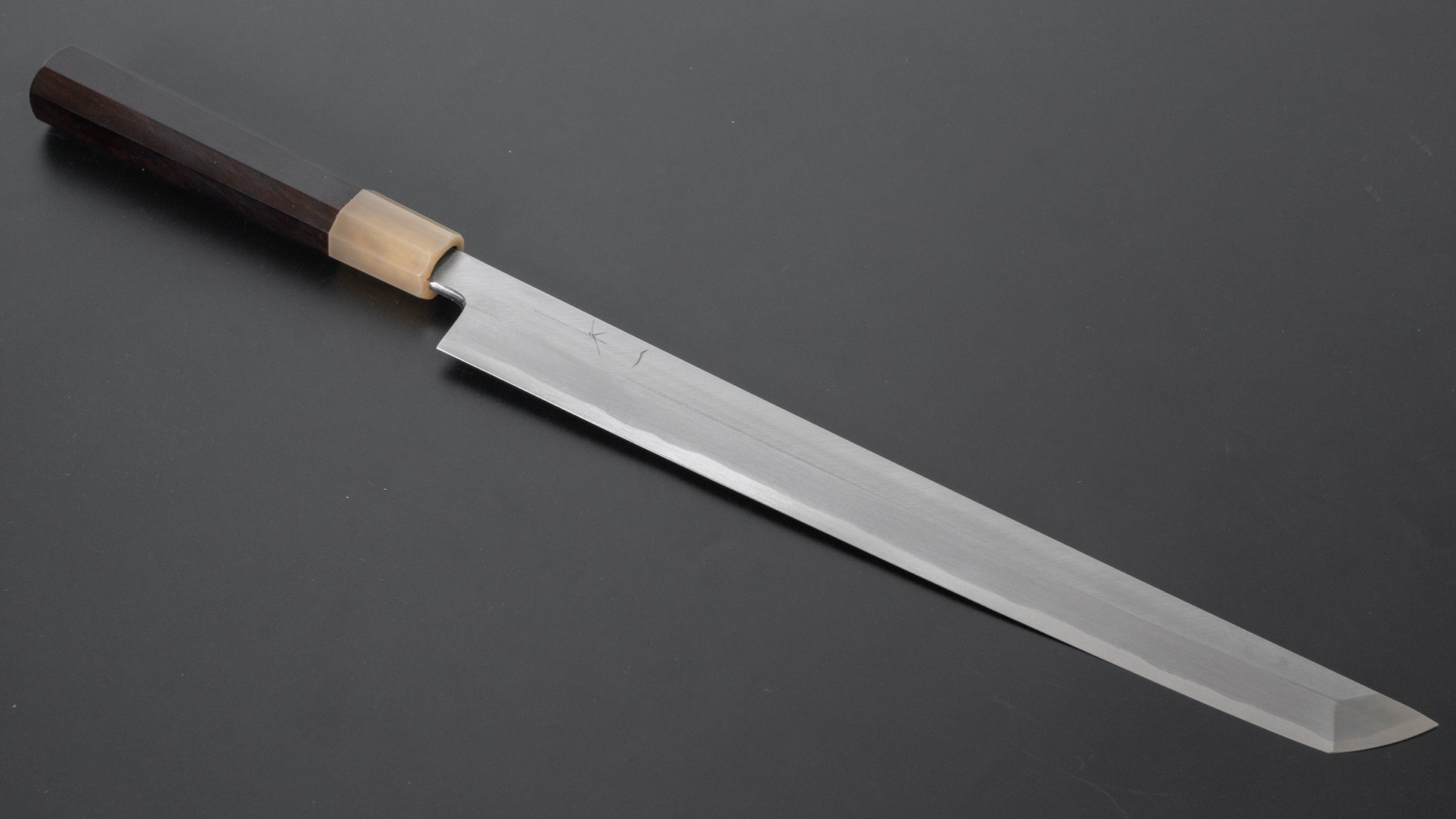 Hitohira Kikuchiyo Manzo Blue #2 Yanagi Sakimaru 300mm Ebony Handle (Saya) - HITOHIRA