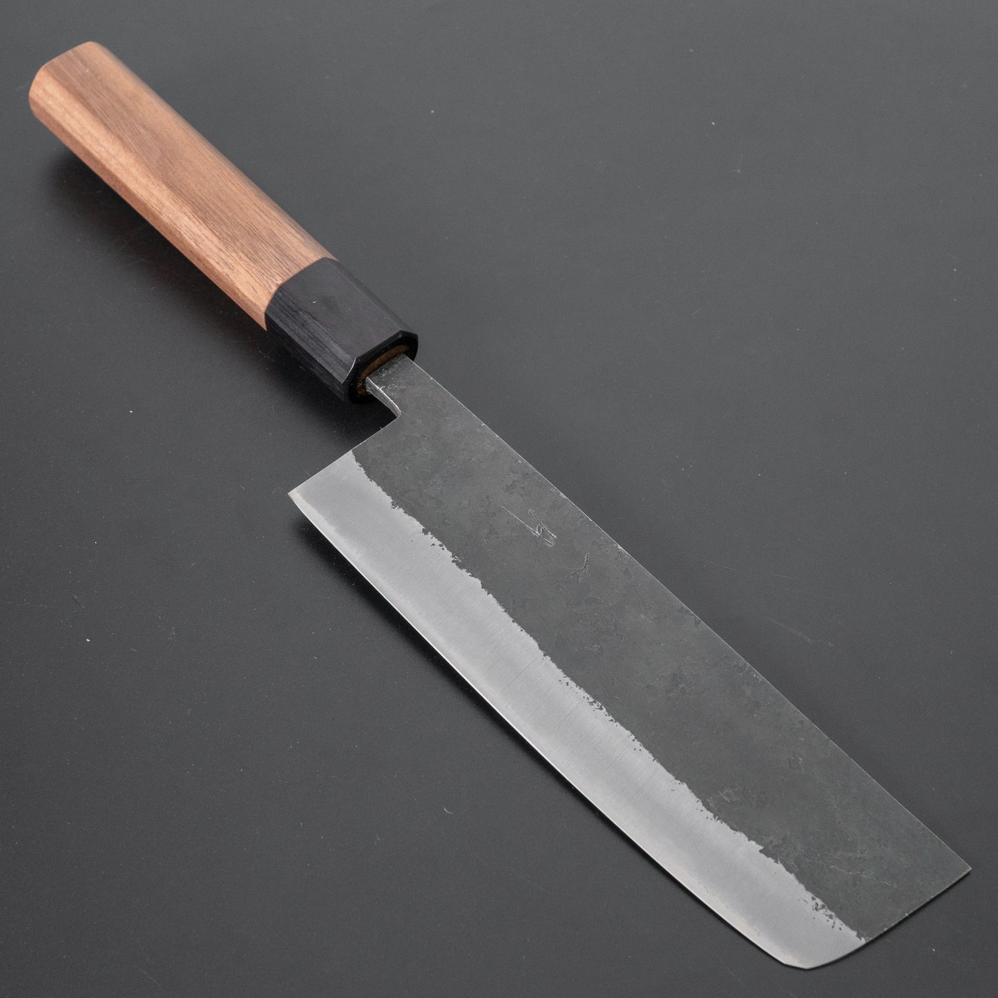 Hitohira Harima Forged Blue Super Stainless Clad Nakiri Walnut Handle - HITOHIRA